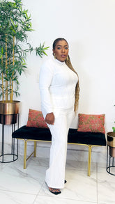 ACAICA EMBELLISHED RHINESTONE 2PC SET (White)